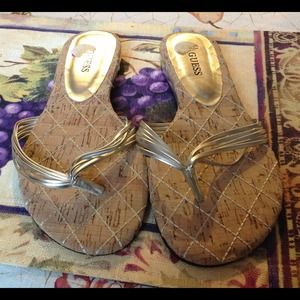 Guess gold sandles
