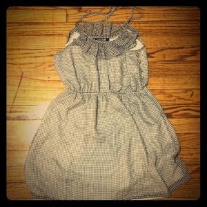 Forever21 black&white checkered spaghetti strap