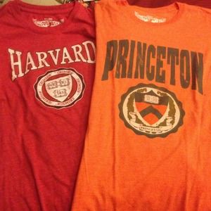 Sold...Harvard and Princeton shirts