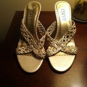 Franco Sarto Glean Platinum heels