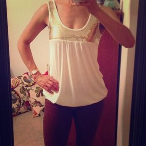SOLD Gold sequin top