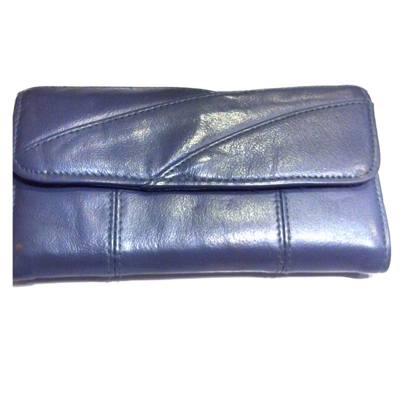 Blueish grey retro wallet - Picture 1 of 3