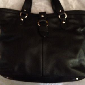 Banana Republic Leather black tote