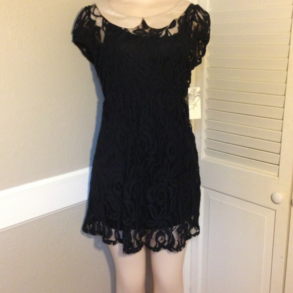 💥SOLD💥 Black Lace Dress with slip underneath