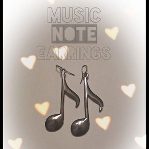 Music note earrings