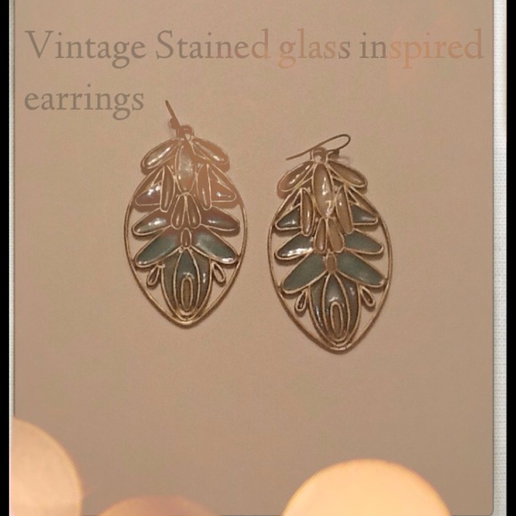 Vintage-stained glass looking earrings