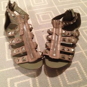Dolce Vita Studded Pewter Sandals