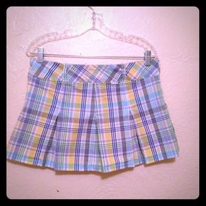 Plaid Pleated Preppy School Girl Mini Skirt