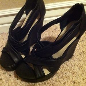 Black Nine West Wedges