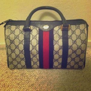 Bundle!! Authentic Vintage Gucci Bag & Blue Jckt
