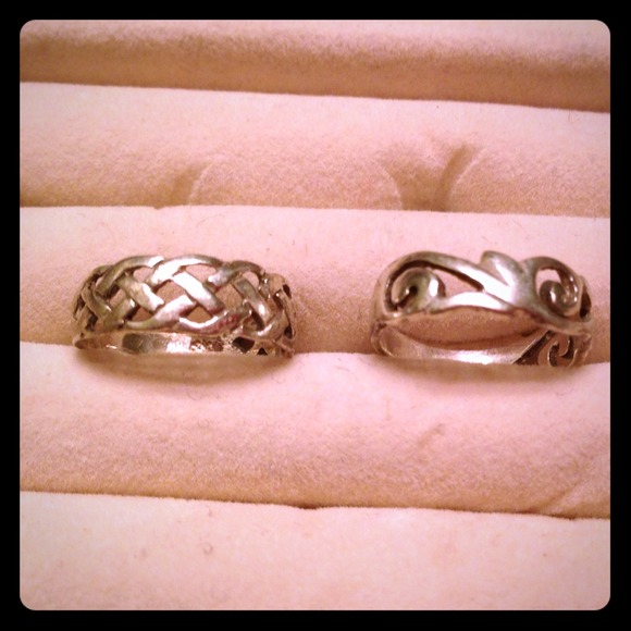 Two sterling silver toe rings