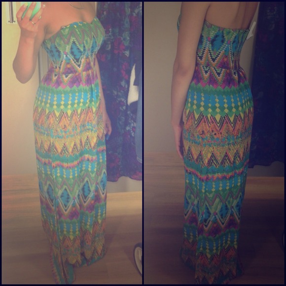 Colorful Maxi Long Dress - Picture 1 of 2