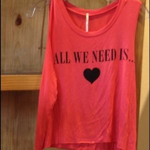 All you need is love muscle top