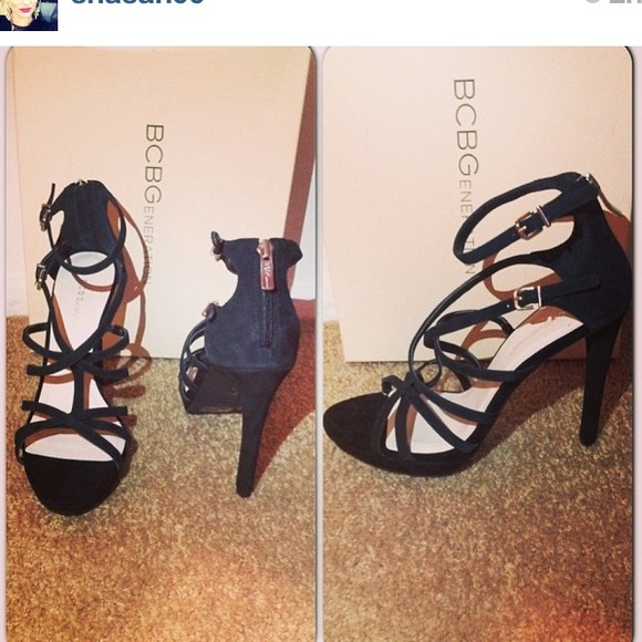 BCBG black double strap