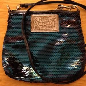 Coach Poppy sequin cross body bag PRICE REDUCED