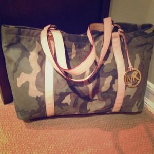Michael Kors camouflage leather handbag