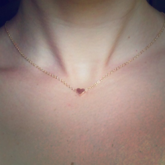Tiny Gold Heart Necklace