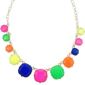 Square Stone Necklace (multiple colors available)