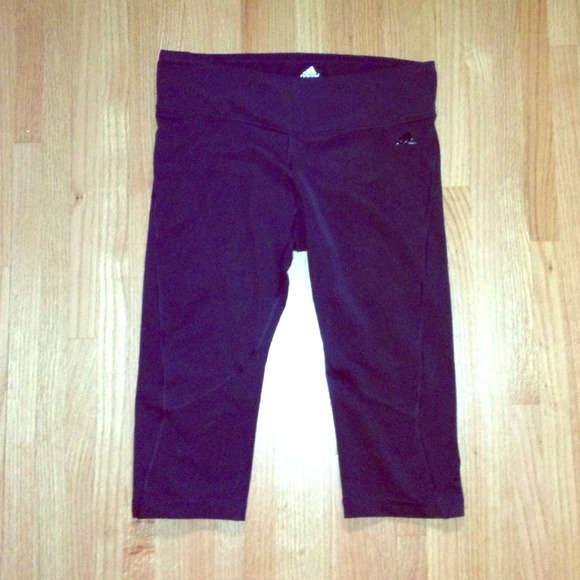 Adidas black crop workout pants