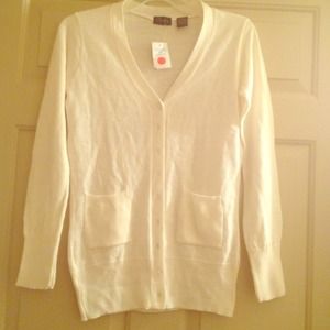 Ivory Long-Sleeve Cardigan