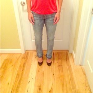 Free People light wash skinny jeans