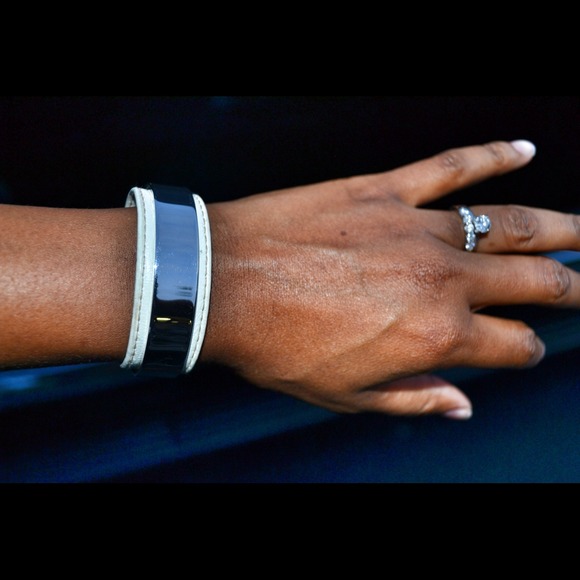 Silver and White Bangle