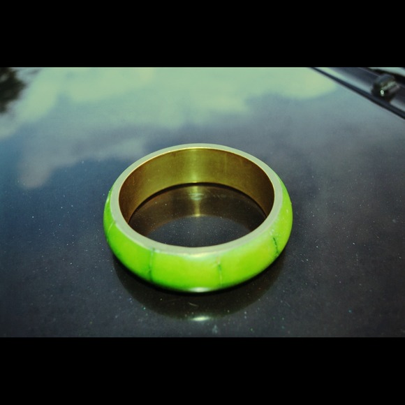 Green Bamboo Bangle