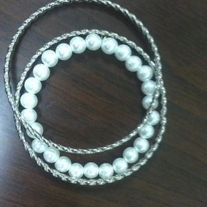Silver and pearl bracelets!