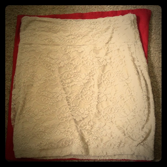 Cream Color Lace Skirt