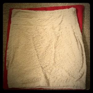 Cream Color Lace Skirt