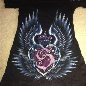 Black and pink sinful shirt