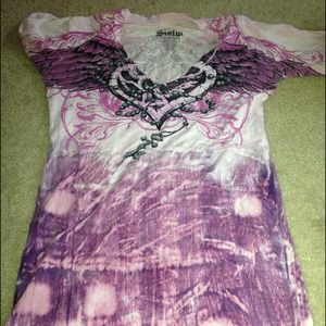 Pink and white sinful shirt