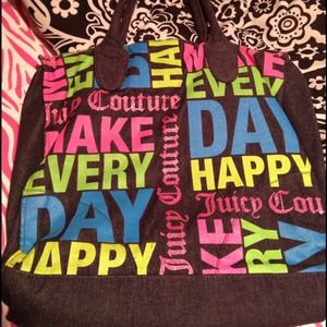 Authentic denim juicy couture tote