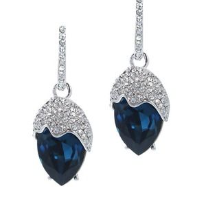 Crystal Floral Drop Earrings (assorted colors)