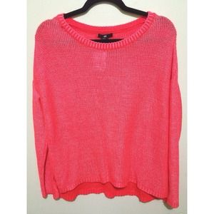 ✅SOLD✅ High Low Metallic Coral Sweater