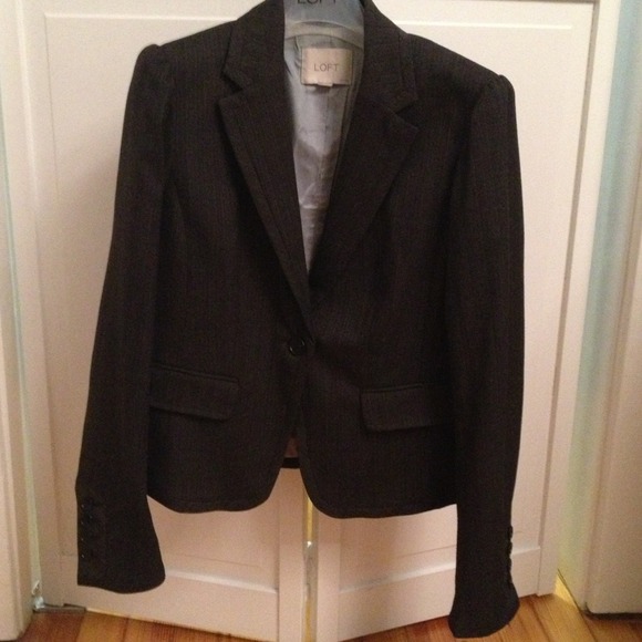 Cute charcoal gray pinstripe jacket