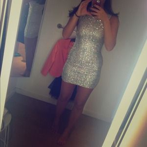 Sparkly silver dress