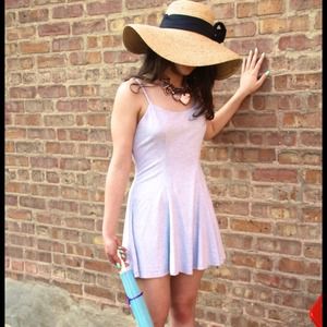 Flared heather grey mini dress, soft, comfy staple