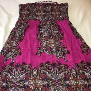 Strapless summer dress