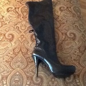 Carlos Santana Over Knee Black Boots/PRICE REDUCED