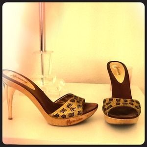 Marciano glitter leopard heels