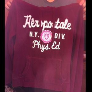Maroon colored Aeropostale sweatshirt hoodie
