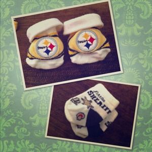 Pittsburgh Steeler Newborn Socks :))