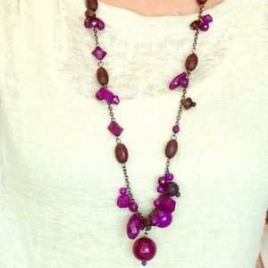 Premier Long Purple Beaded Necklace