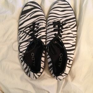Zebra tied shoes