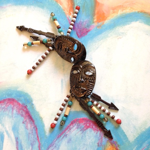Native Mask earrings - Picture 2 of 4
