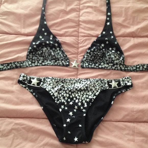 🚫sold🚫 Victoria's Secret Black Star Bikini