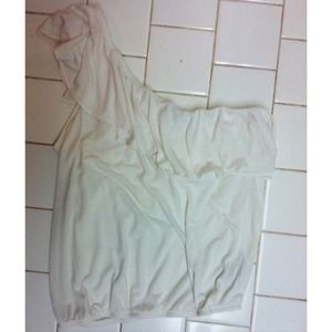 One Shoulder Ruffles Top