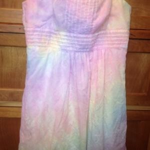 Spaghetti strap tie dye dress