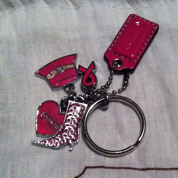 RESERVED Authentic Coach Enameled Metal Keychain